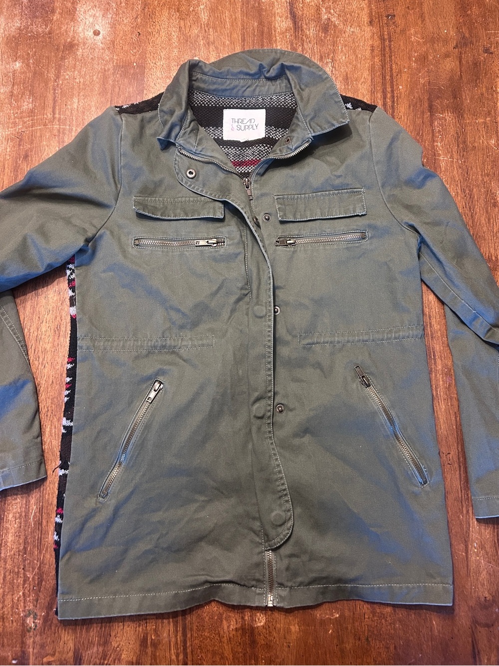 Thread & Supply Green Utility Jacket Workwear Military Inspired